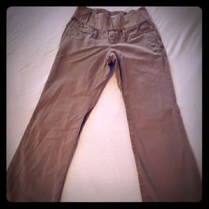 2R Olive Gap Maternity Trousers